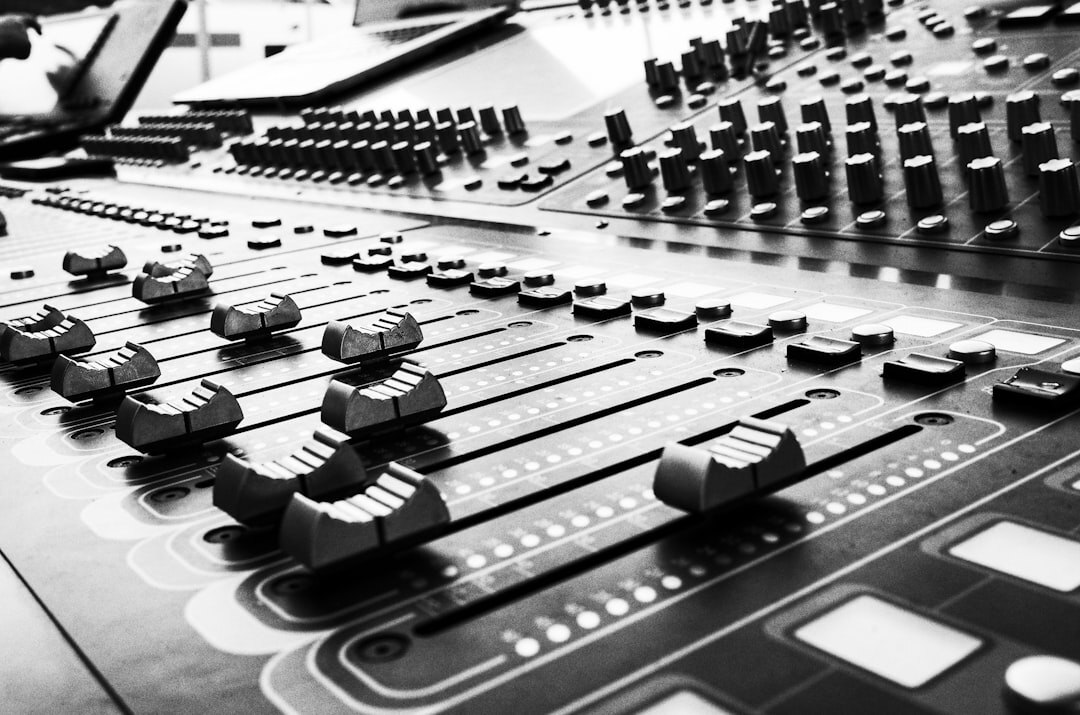 sound engineer adjusting levels
