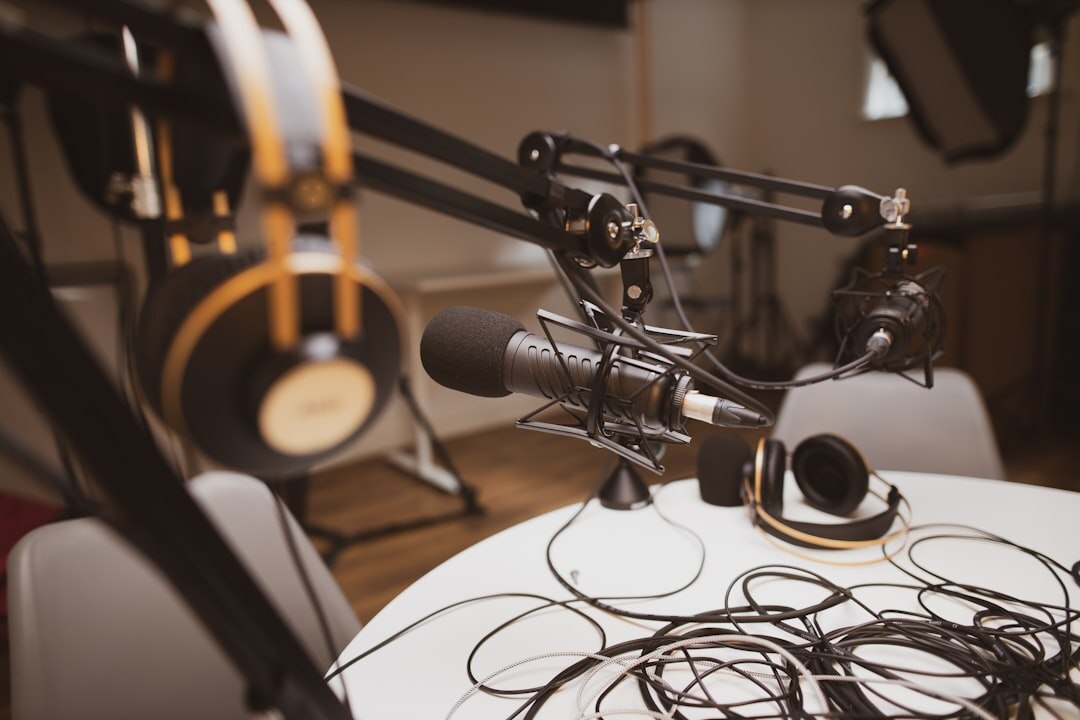 modern podcast studio