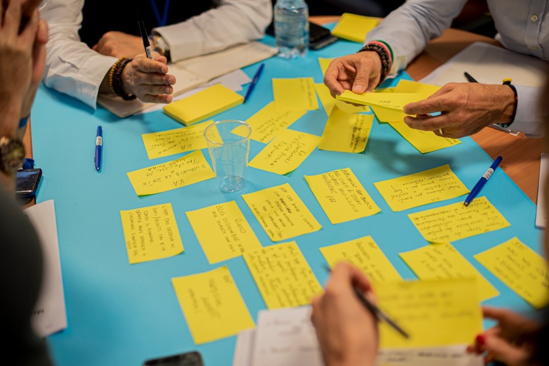 person brainstorming ideas