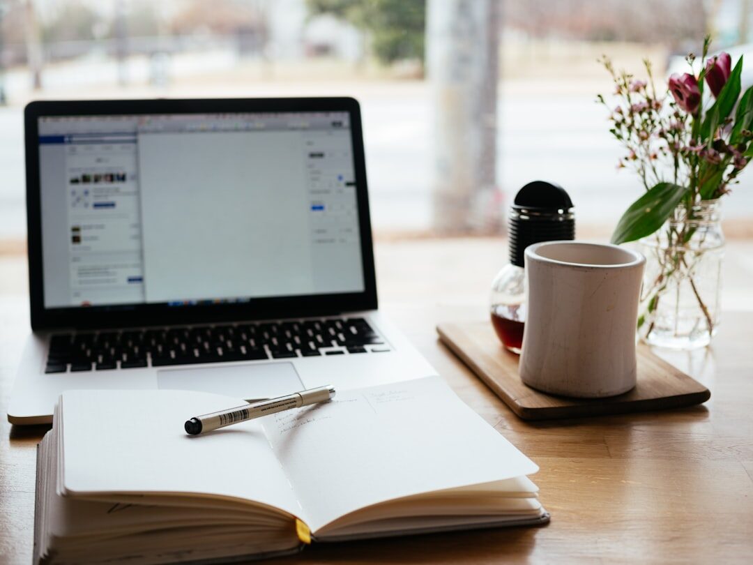 content planning on notebook