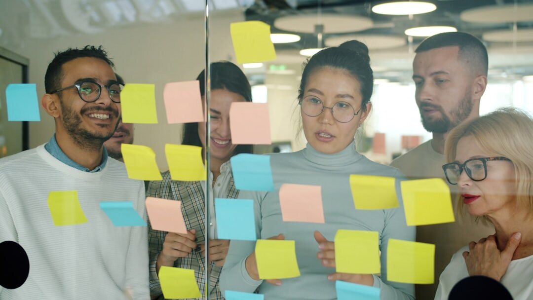 person brainstorming ideas